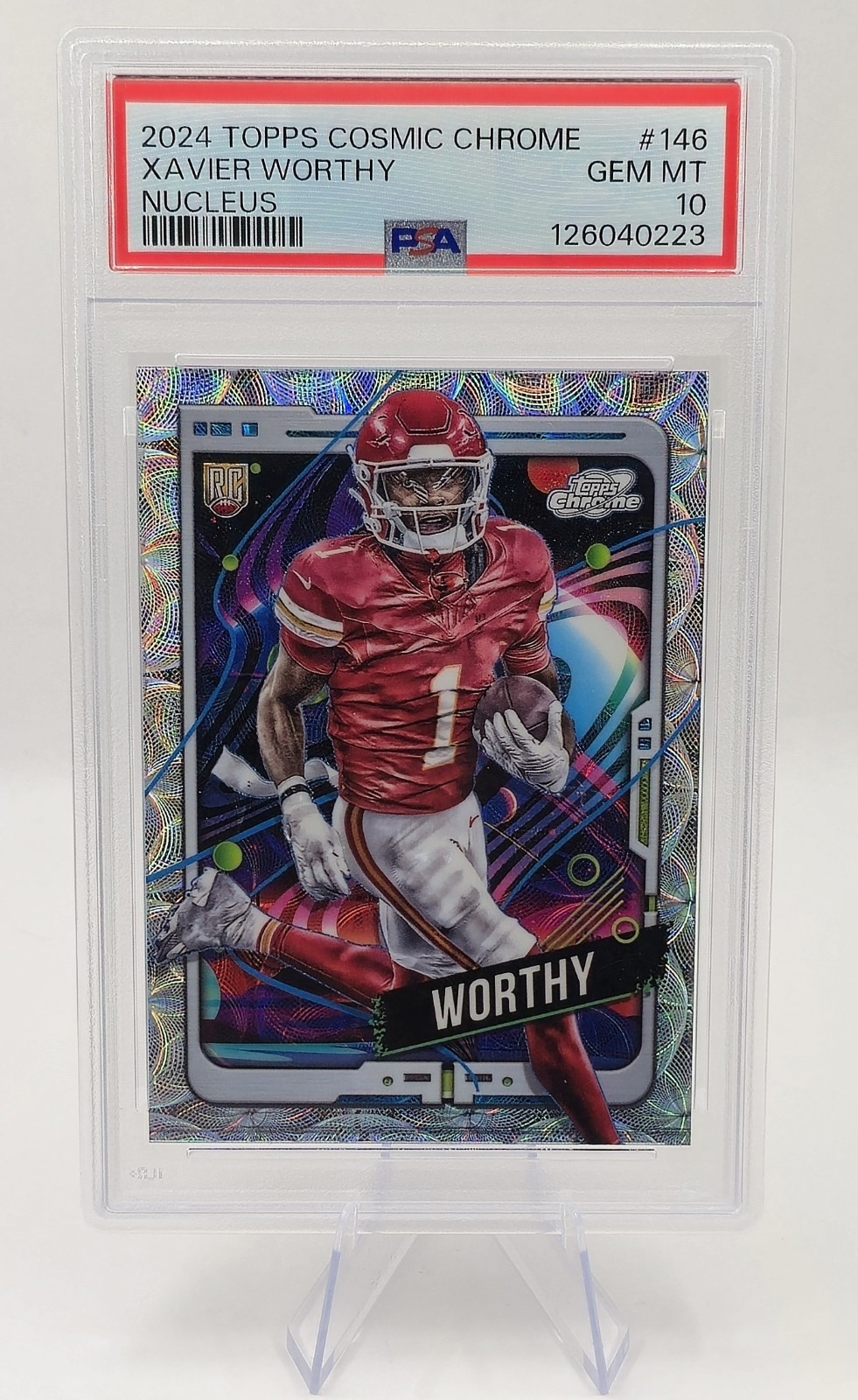 Xavier Worthy Topps Cosmic Chrome #146 Nucleus