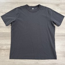 Uniqlo U Shirt Men  s Gray XL 100 Cotton Short Sleeve Crew Neck T-Shirt