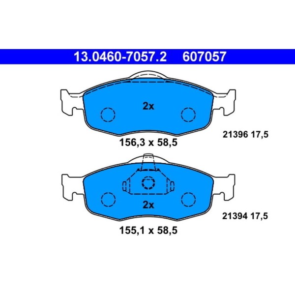 Bremsbelagsatz Scheibenbremse Ate 13.0460-7057.2 FüR Ford Scorpio I Mondeo-image