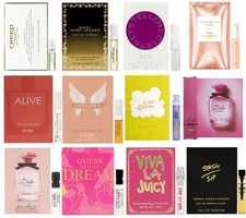 Women's Designer Perfume Sampler Set x 12 Sample Vials gift pouch