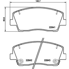 HELLA BREMSBELÄGE VORNE passend für GENESIS G70 KIA STINGER | 8DB 355 039-