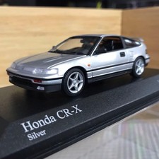 Minichamps Honda CR-X 1989 Silver 1/43 Diecast Model Left Hand Drive