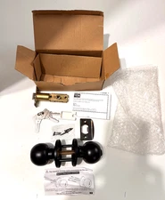 Bestten Keyed Entry Door Knob Keyed Lock Matte Black DK1-ET-BK New