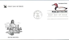 U.S. FIRST DAY COVER READER'S DIGEST SERIES 1980-1985 - DUCK DECOYS TYPE 1