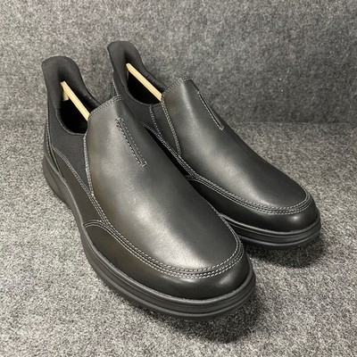 CLARKS Mullan Step Shoes Men's Size 10.5 M Black Leather 26184411 