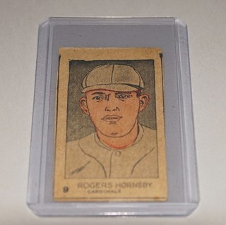 ORIGINAL 1920S ROGERS HORNSBY CARDINALS BASEBALL STRIP CARD MCCANNENTERPRISES