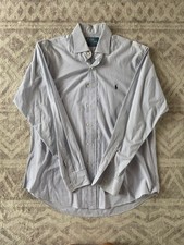 Ralph Lauren Dress Shirt L/S Blue Men s Large 16 1/2