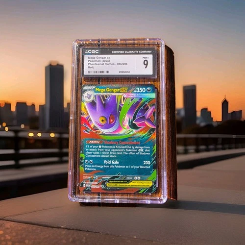 Mega Gengar EX 056/094 Me02: Phantasmal Flames Holo CGC 9!