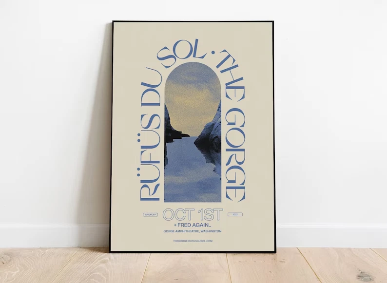 Rufus Du Sol The Gorge Concert Print with Fred Again