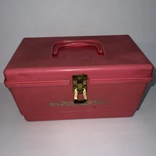 VTG Wilso Mfg Wil-hold Pink Plastic Sewing Box 12 X 7 X 6.5 Full  Sewing Stuff