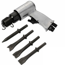 150mm Air Hammer Gun Chisel Drill plus 4 Pack of 120mm Chisels Voche® Heavy Duty