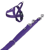 "Hundegeschirr Und Leine Set \"Classic Preno\", Lila, L"