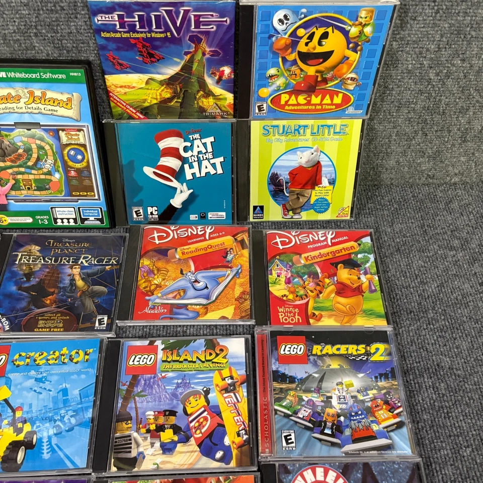 PC Computer Games Lot Educational Disney Lego SpongeBob Pac Man Cat in the Hat - Image 3 of 4