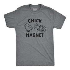 Mens Chick Magnet T Shirt Funny Easter Sunday Baby Chick Holiday Novelty Tee
