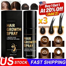 3x HaloGrow Hair Growth Spray 50ml Natural Hair Thickening Gentle Regrowth Mist