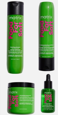 Matrix Food For Soft Ultimate Hydration Shampoo & Conditioner 10.1 oz +Mask +Oil