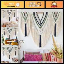 Large Macrame Wall Hanging 47" x 35" Boho Decor Handmade Yarn Art for Bedroom Li
