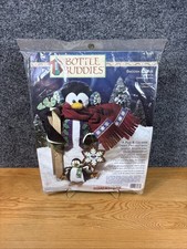 1998 Dimensions Bottle Buddies 62161 Swoosh  Slide Penguin Christmas Craft Kit