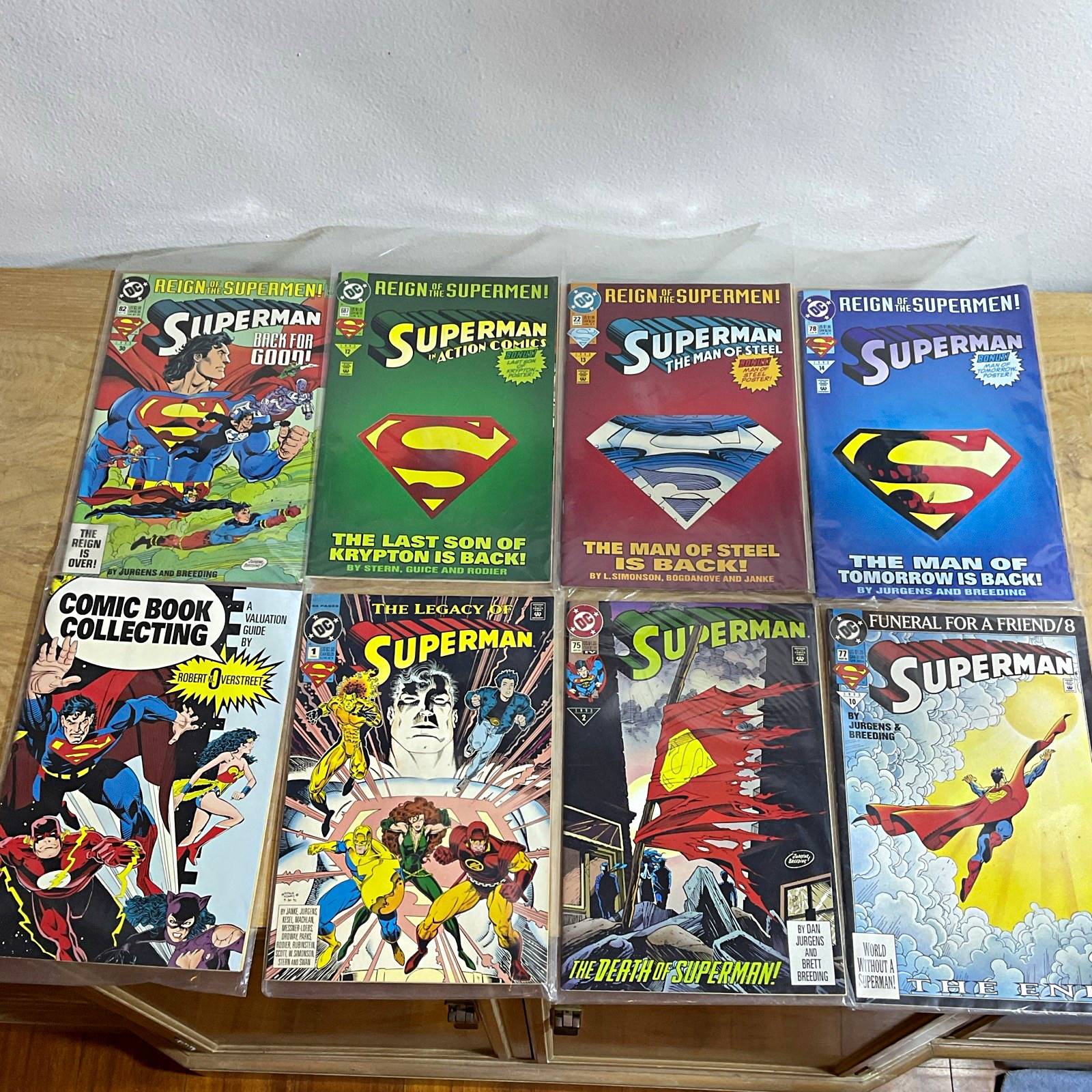 DC Comics Superman Comic Book Lot 1993 Death Funeral Friend Reign Supermen