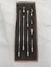 SNAP ON 209AFXAFR 9 Pc 3/8"Dr Extension and Adaptor RED Foam Set