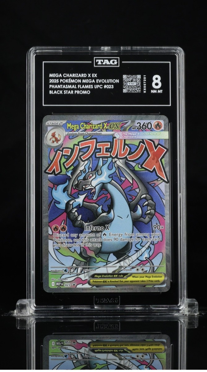 2025 Pokemon Mega Charizard X EX Phantasmal Flames Black Star