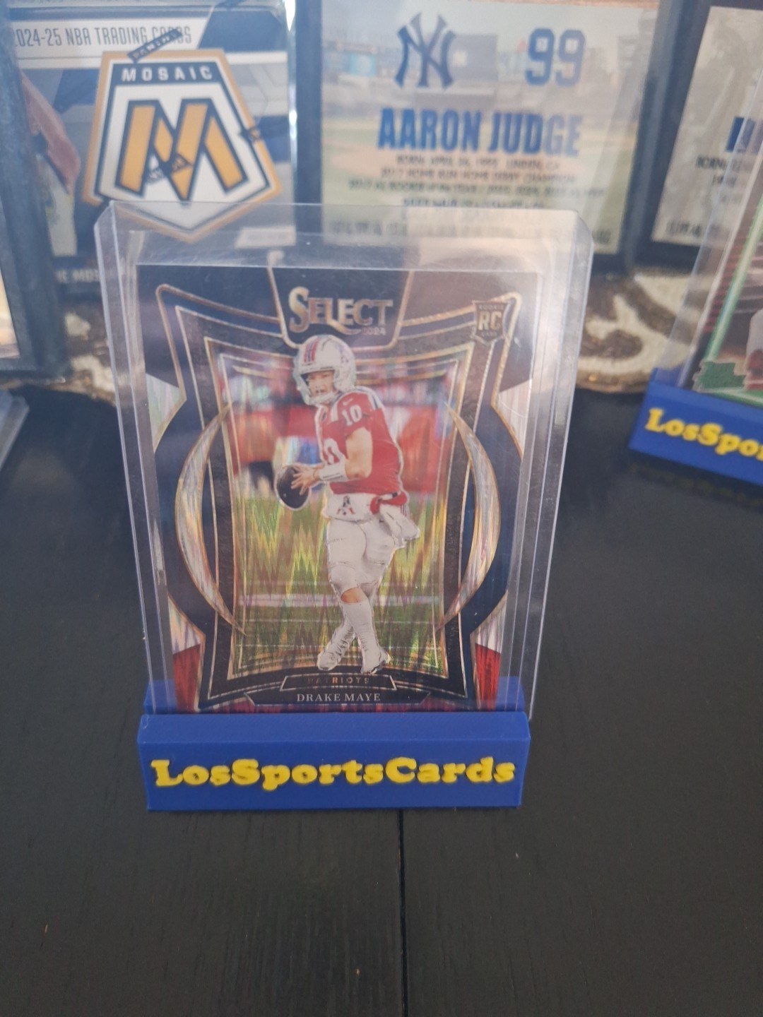 2024 Panini Select - Concourse Drake Maye #27 Black & Red Shock Prizm (RC)