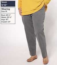 Denim  Co. Original Waist Stretch Side Pocket Pant Size XL Storm Grey A670811