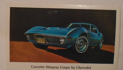 1969 Chevrolet Corvette Stingray Coupe original unused GM issue post card
