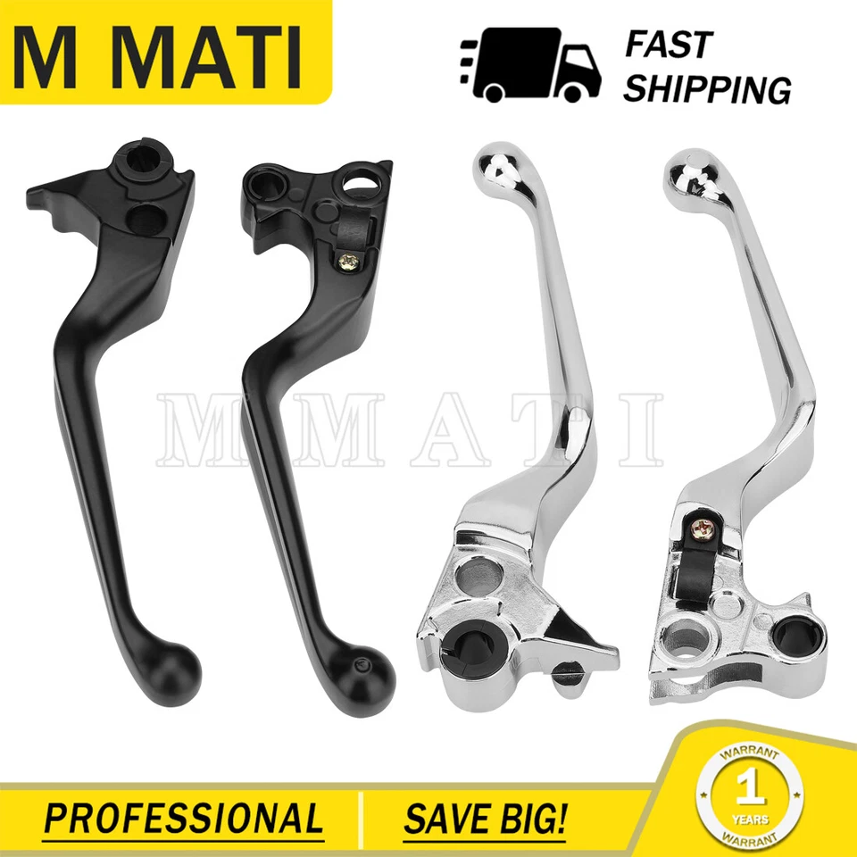 Chrome/Black Brake Clutch Lever for Harley Sportster 1200 XL1200 XLH1200 1996-03 - Image 2 of 4