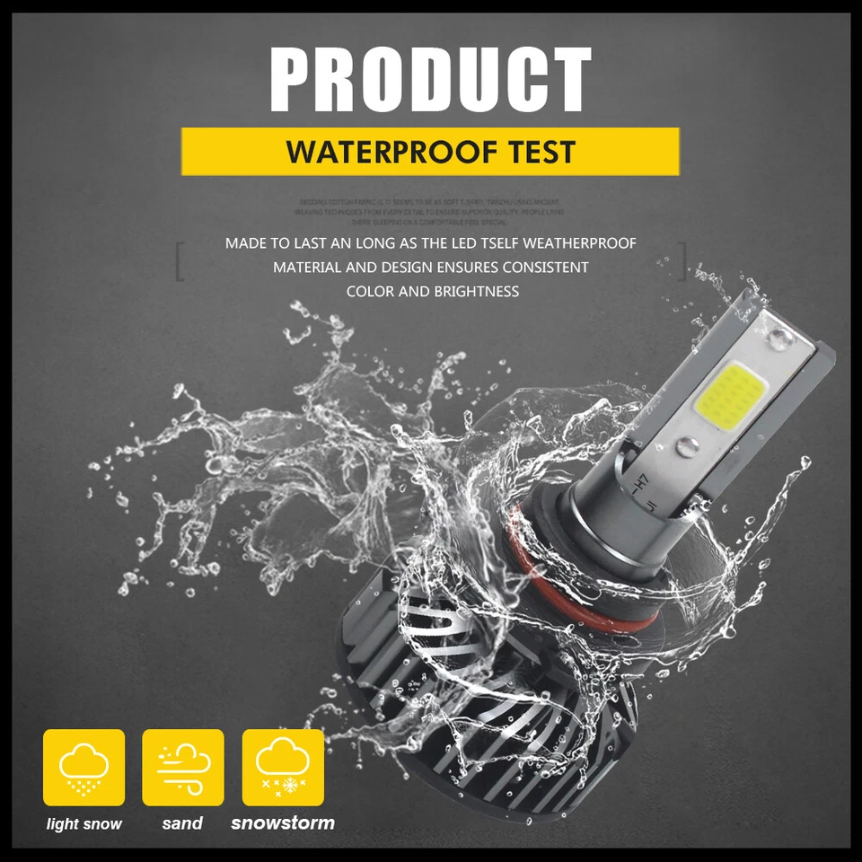 4X H4 LED Headlight Bulbs 600000LM 6000K for 1996-2001 Land Rover Range Rover US - Image 4 of 4