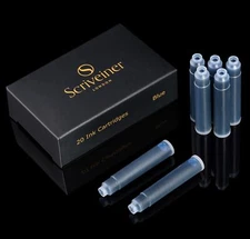  Fountain Pen Ink Cartridges - Blue - 20 Standard International Ink Ca