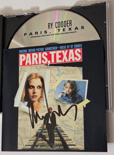 WIM WENDERS SIGNED PARIS TEXAS SOUNDTRACK CD MOVIE RY COODER FILM SCORE lp - Imagen 5 de 24