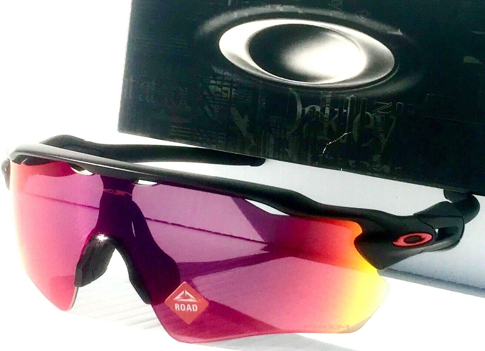 NEW* Oakley RADAR EV Matte Black Red frame PRIZM ROAD lens Sunglass 9208-46 |