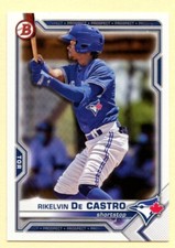 2021 Bowman Draft Rikelvin De Castro baseball card #BD-188 Toronto Blue Jays