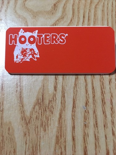 New Authentic Hooters Girl Uniform Brown Money Pouch Slightly Crooked & Name Tag - Picture 9 of 13