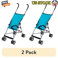 2 Pack Lightweight Umbrella Stroller Comfortable Foldable Travel 3-Point Harness