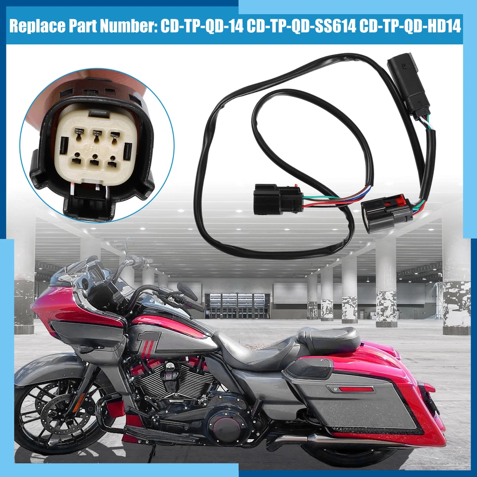 Paquete (1) Arnés de cableado de desconexión rápida negro para Harley Davidson CD-TP-QD-14 Foto 2 de 4