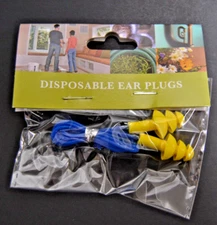 OSH TRI FLANGE Disposable EAR PLUGS WITH CORD YELLOW with Blue Cord (Bin 2)
