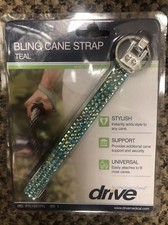 Drive Medical Bling Cane Strap - Color: Teal - NEW SEALED