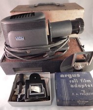 Vintage Argus P.A. 200 Projector W/ Roll Film Adapter