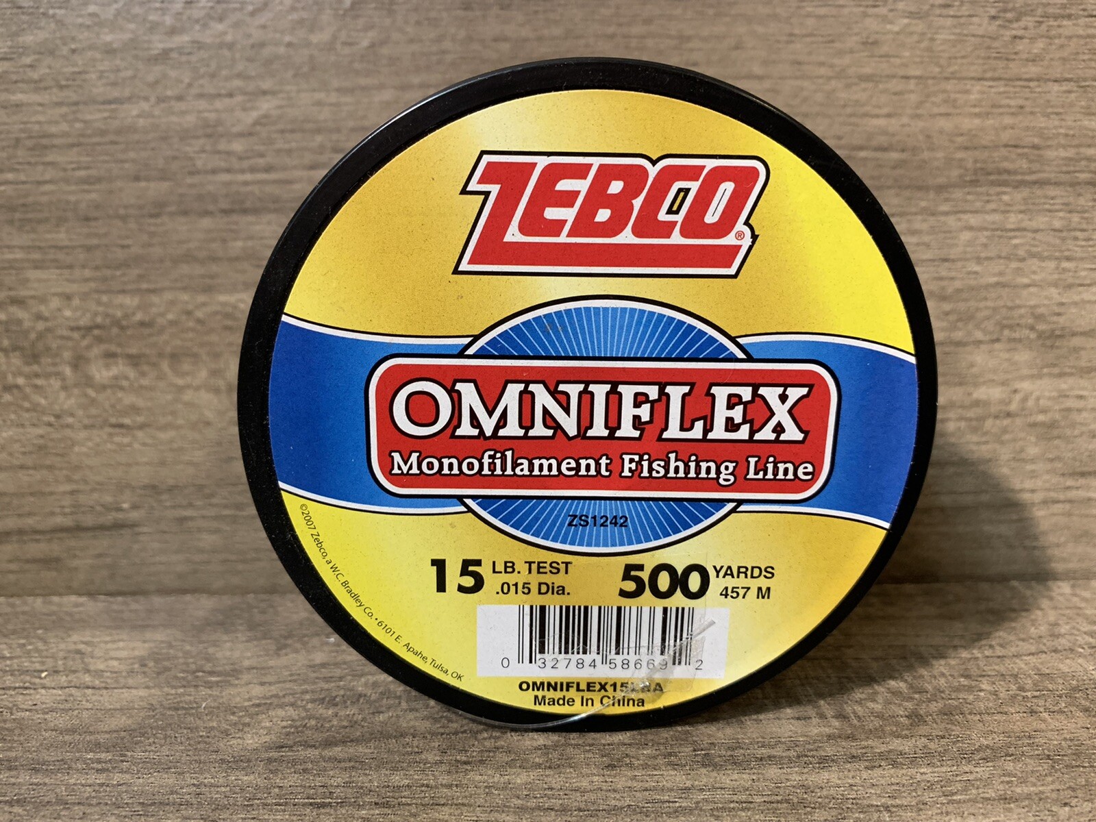 ZEBCO Omniflex Spool Monofilament Fishing Line, 500 yds. 15lb Test .015
