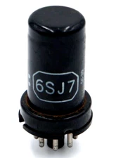 GE 6SJ7 Metal Can Vacuum Tube - Tested Good