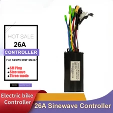 Electric Bike Controller 26A Brushless Gearless Sinewave Controller 500W 750W 