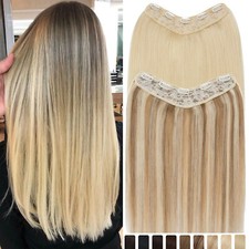 Russian One Piece 100 Human Hair Extensions Clip In Real Remy 3/4Full Head Weft