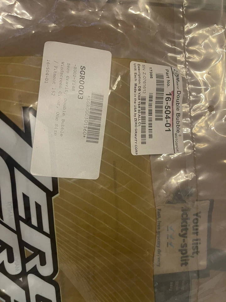 NUEVO Parabrisas transparente ZeroGravity 16-504-01 doble burbuja Yamaha YSR50 YSR80 YSR Foto 2 de 4