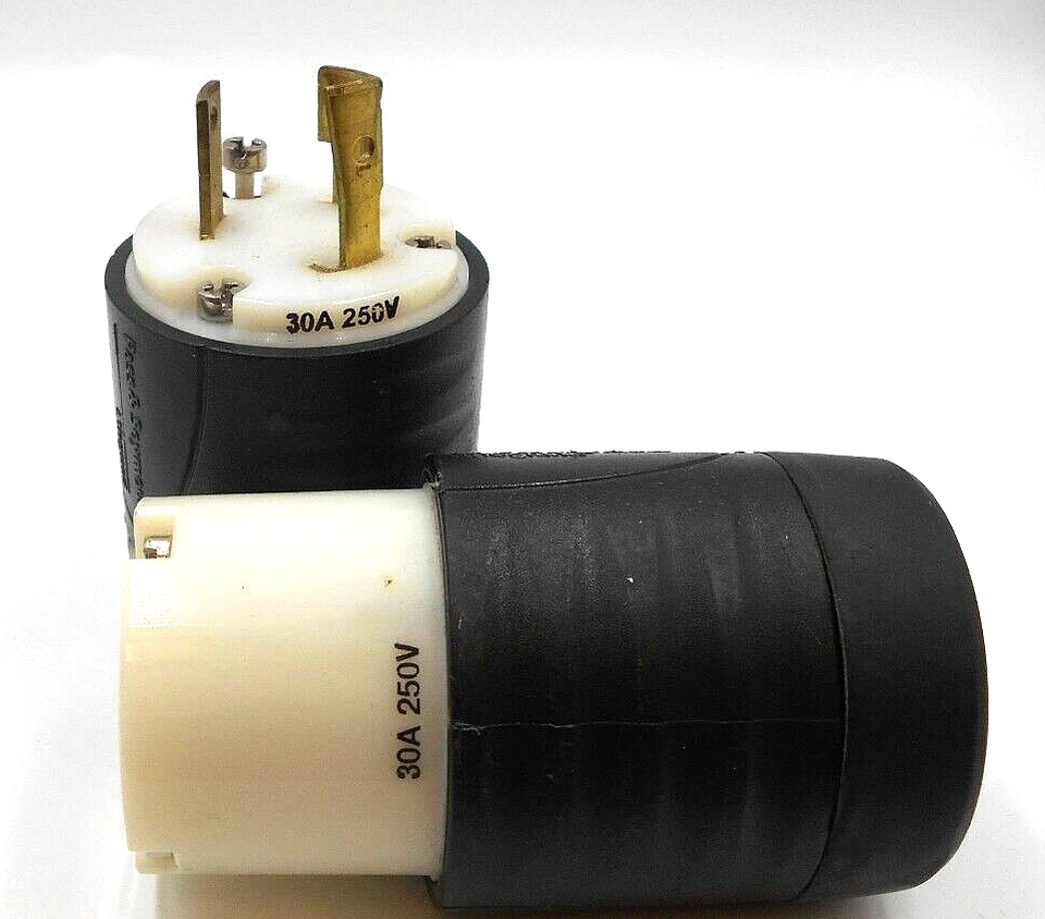 Legrand Pass & Seymour 3-Way 30A 250V L630C Black Lock Plug Turnlok & Connector - Image 3 of 4
