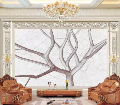 3D Sketch Branches K8297 Wallpaper Mural Self-adhesive Removable Sticker Kay