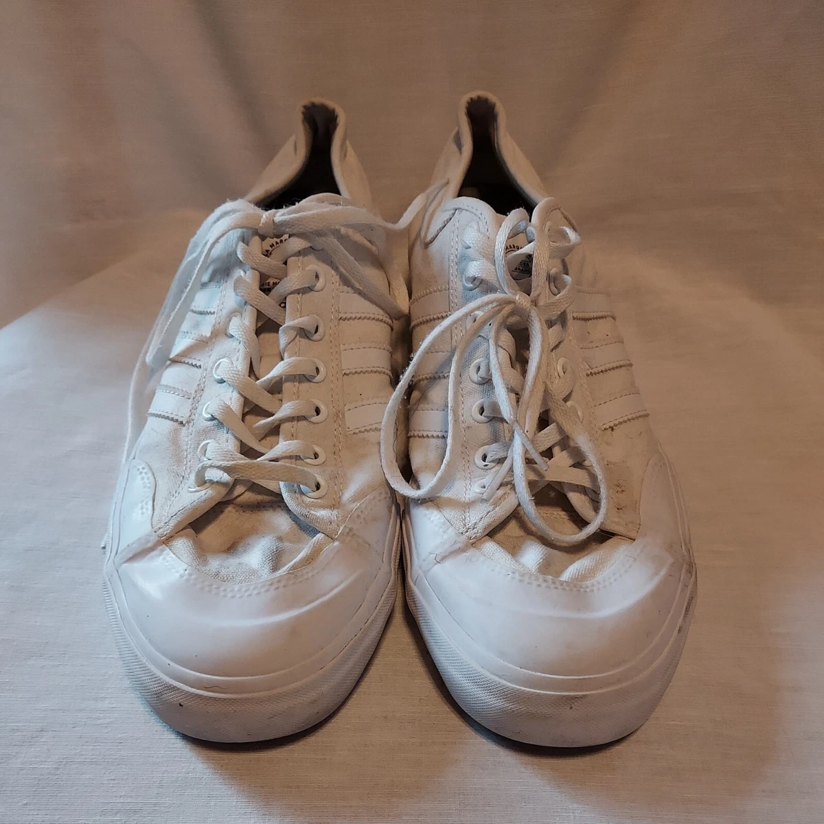 Adidas Matchcourt Skateboarding Shoes US Mens Size 12 White Canvas F37382