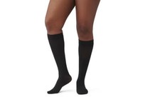 CURAD Knee-High Compression Black Hosiery 20-30 Mmhg, Reg G