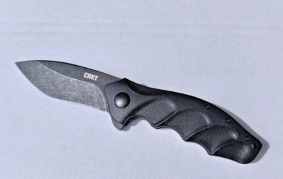 CRKT K221KKP ONION FORESIGHT ASSISTED FLIPPER KNIFE IKBS PIVOT BLACK GRN HANDLE